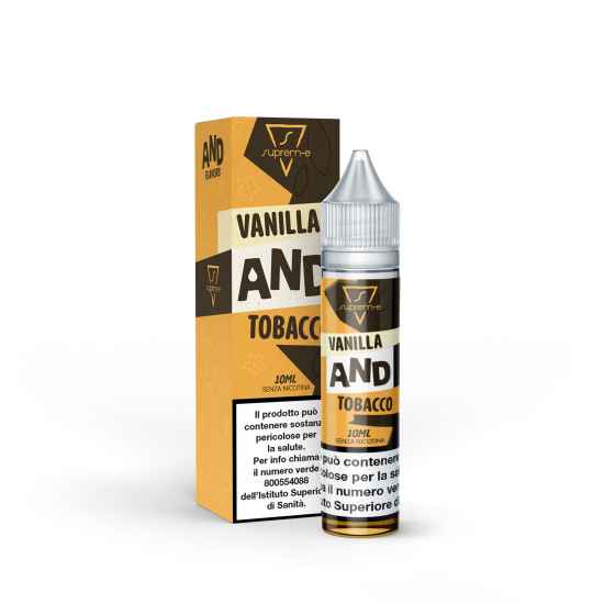 Liquido per Sigaretta Elettronica VANILLA AND TOBACCO Mini Mix 10ML/20 by Suprem-e al gusto di Vanilla custard, tabacco