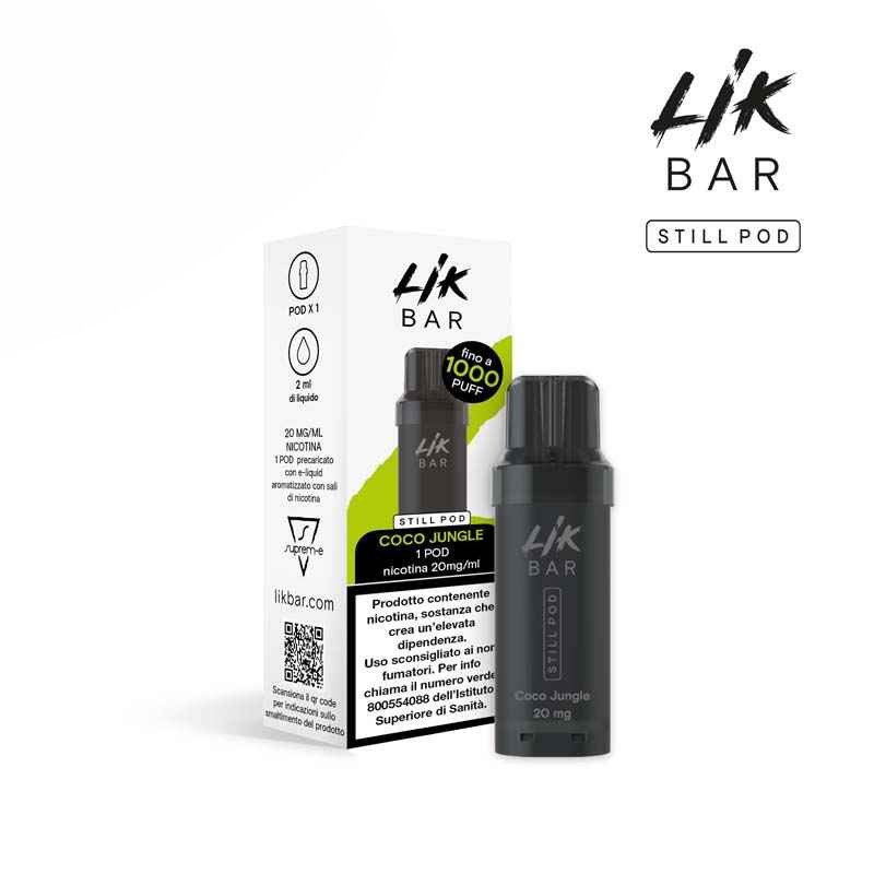 LIK BAR STILL POD - COCO JUNGLE - Senza Nicotina e Nicotina 10 e 20