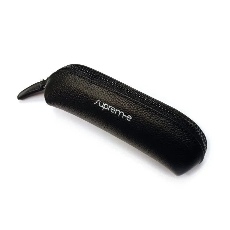 POCHETTE IN VERA PELLE NERA BRANDIZZATA SUPREM-E