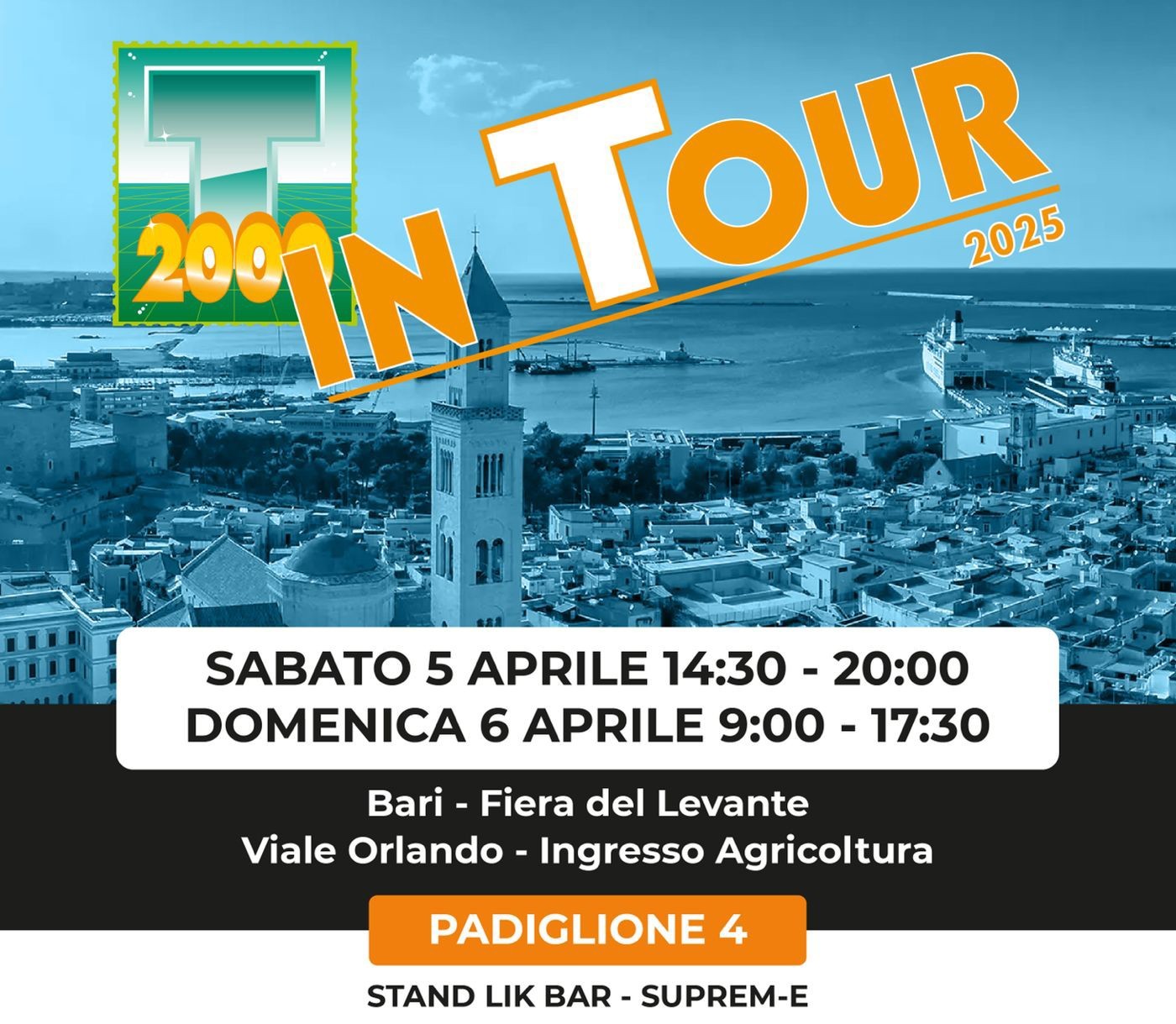 Suprem-e al T2000 di Bari il 5 e il 6 Aprile 2025